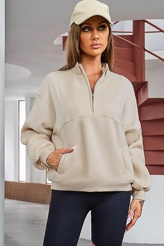 Women Half Zip Oversized Sweatshirts