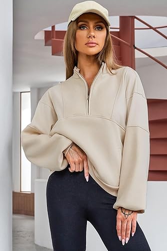 Women Half Zip Oversized Sweatshirts