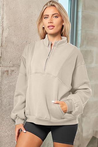 Women Half Zip Oversized Sweatshirts