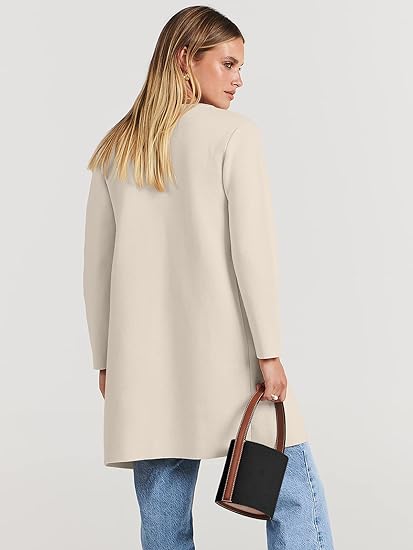 Women's Open Front Knit Lightweight Coat