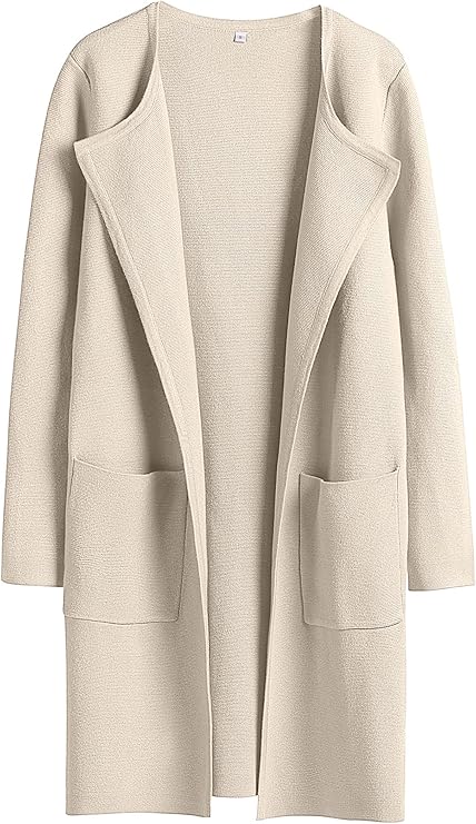 Women's Open Front Knit Lightweight Coat